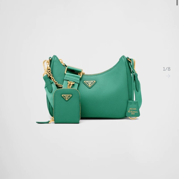 Prada Bags Prada 205 Reedition Saffiano Leather Bag In Emerald